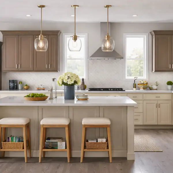 Kemper - Spacious kitchen with taupe accents