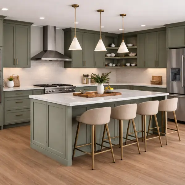 TruPly Express Shaker - Spacious kitchen with Rain Forest