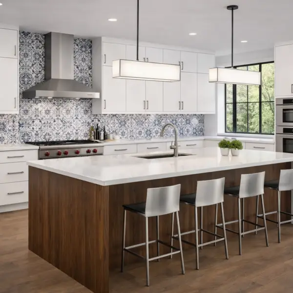 Ultracraft - Modern kitchen with walnut island